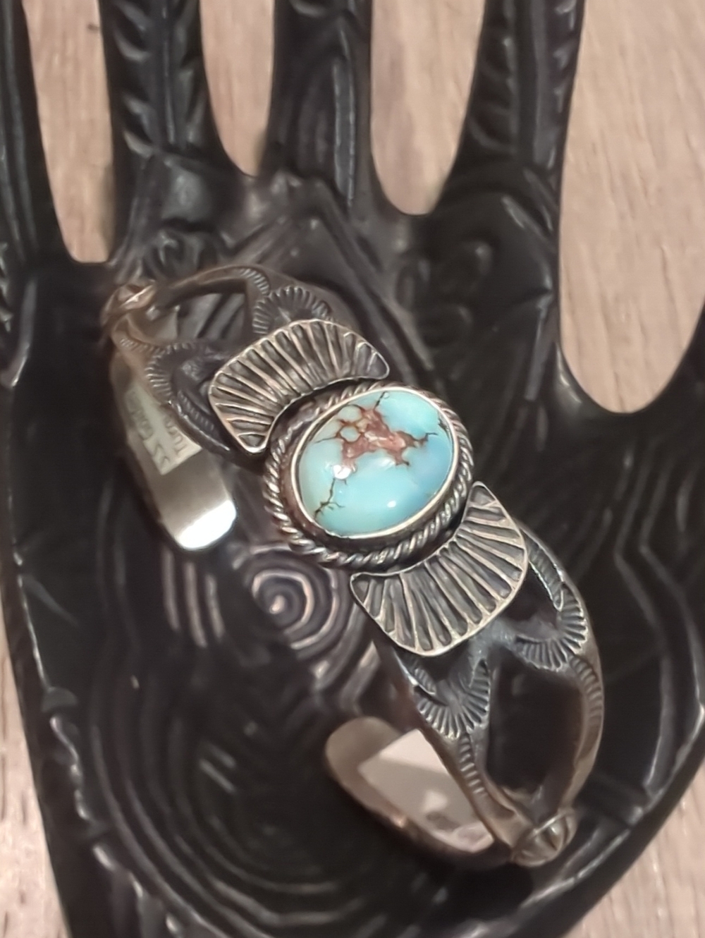Navajo Golden Hills Sterling Silver Cuff Bracelet